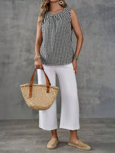 EMERY ROSE Women's Plaid Sleeveless Vacation Casual Shirt